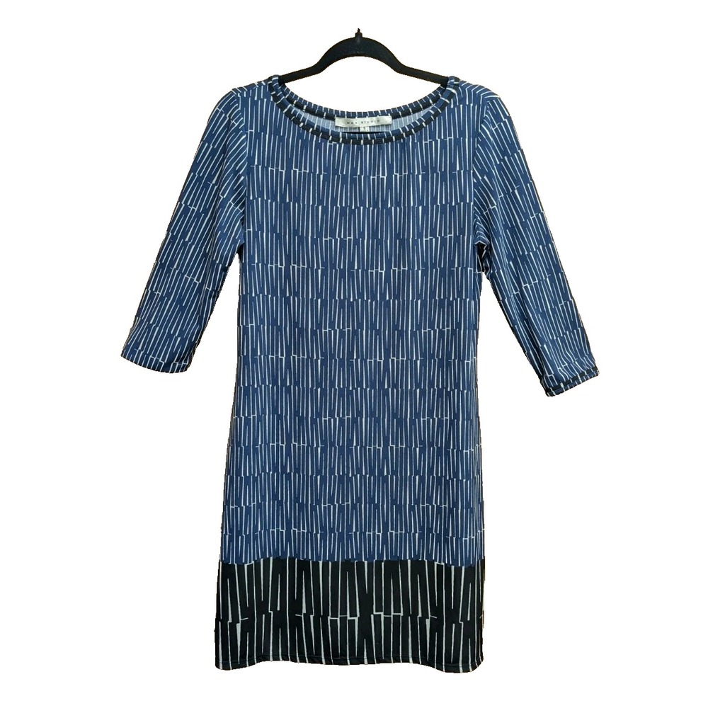 Max Studio Size Small Dress Shift Workwear Liquid Knit Long Sleeves Casual